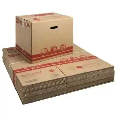 Medium Recycled Packing Moving Storage Boxes 19in.Lx14in.Wx17in.H Kraft 25 Count • $34.87