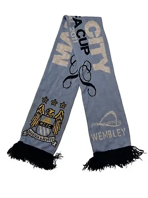 Manchester City Fc Football Scarf Fa Cup Final 2011 Wembley B • £5.39