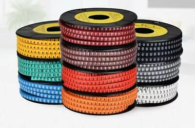 £9.77 • Buy 500pcs Number Cable Wire Marker 0 To 9 Number 18 AWG - 12 AWG EC-1 2.5mm2