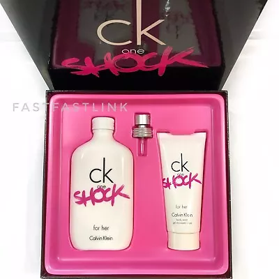 CALVIN KLEIN CK ONE SHOCK FOR HER EDT 200ml SPRAY+ 100ml BODY WASH FOR WOMEN • $99.99