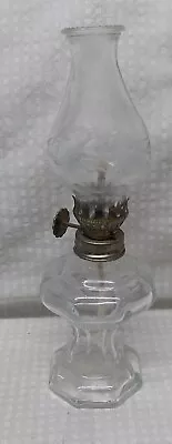 Vintage Miniature Oil Lamp Princess House Clear Glass • $12