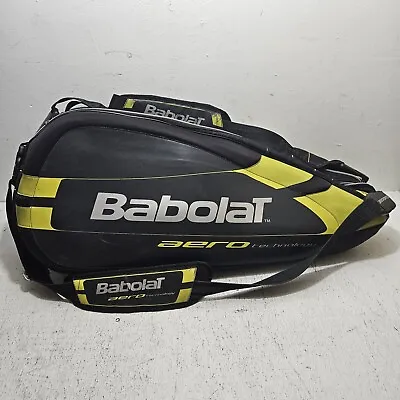 Babolat Aero Technology Tennis Bag 6 Racket Capacity Black Yellow White • $45