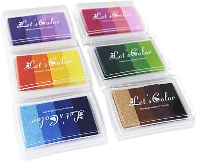 Rainbow Ink Pad Sets Gradient Ramp Ink Pad Sets 24 Shades Of Beautiful Water-Ba • £17.92