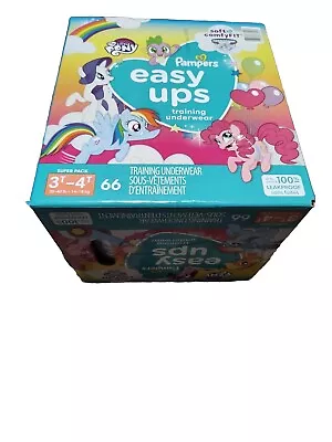 Pamper Easy Ups Training Underwear For Girls 3T-4T (66 Count) My Little Pony NEW • $28.98