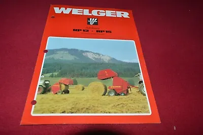 Welger RP12 RP15 Round Baler Dealers Brochure CDIL  • $17.99