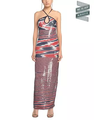 RRP€2100 MISSONI Maxi Column Dress IT42 US6 UK10 M Knitted Sequins Open Back • $372.99