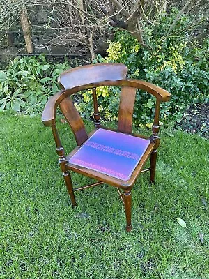 Antique Edwardian Mahogany Corner Chair • £140