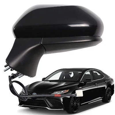 Left Driver Side Mirror For Toyota Camry 2018-2024 Black Power Adjustable Mirror • $59.99