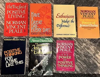 Norman Vincent Peale 7 Book Lot Positive Thinking Enthusiasm Jesus Self Help • $25