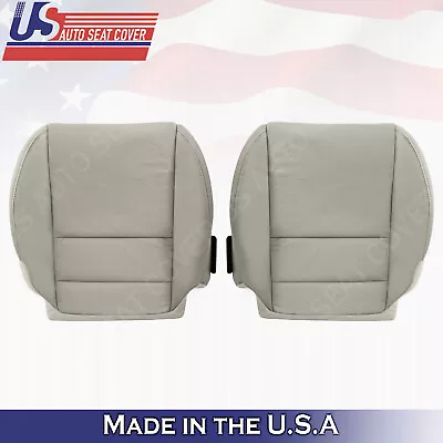 DRIVER & PASSENGER Bottoms Perforated Leather Cover GRAY For 2007-2012 Acura MDX • $155.32