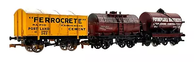 Hornby/bachmann/dapol 00 Gauge - 3 X Wagons Ferrocrete Fothergill Etc - Unboxed • £14.95