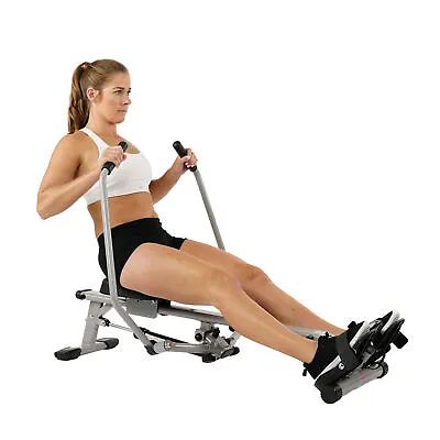 $139.99 • Buy Sunny Health & Fitness Full Motion Durable Rowing Machine LCD Monitor SF-RW5639