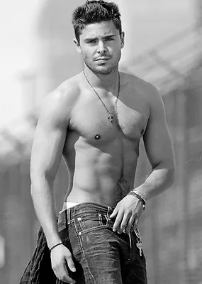 Zac Efron  Shirtless Movie Fan Large Poster Print Wall Art Room Decor A4 A2 A1 • £12.83