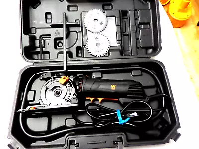 WEN 36704 4.2A 3-3/8  Compact Circular Saw W/ Laser Carrying Case And 3 Blades • $52