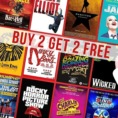 Musical Theatre Posters Retro Vintage Broadway Wall Art Poster Prints Pictures • £9.99