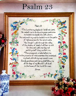 Psalm 23 Sampler The Lord Is My Shepherd CROSS STITCH PATTERN • $3.99