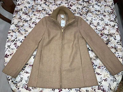 New NWT Womens J CREW Village Coat Camel Tan Wool Blend Style AB457 Size 2 $238 • $129.99