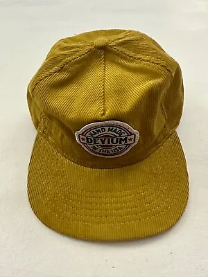 Devium Made In The USA Logo Yellow Graphic Baseball Cap Hat One Size • $29.99