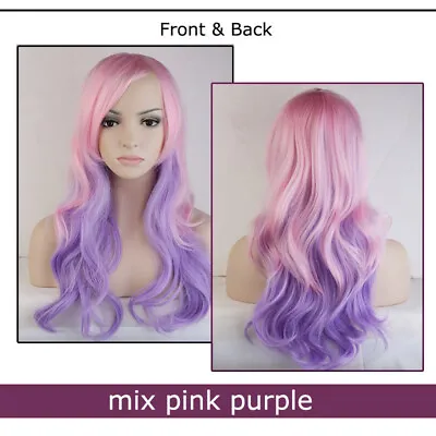UK Gothic Lolita Cosplay Wigs Classic Curly Wavy Heat Resistant Wig Woman Lady • £18.96