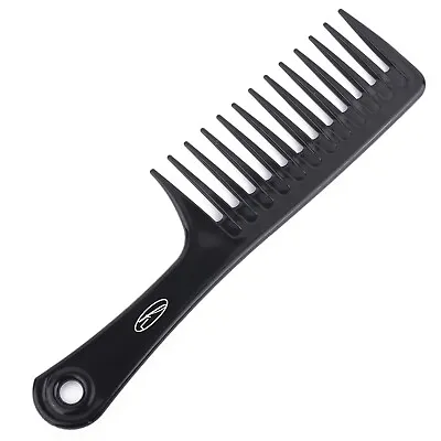 JUMBO DETANGLE COMB - MASSIVE UNISEX WIDE TOOTH - BASIN - RAKE HANDLE Fine Lines • £2.69