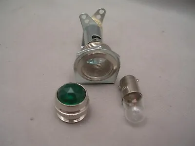 Tube Amp Vintage Style Pilot Light Assembly With Green Jewel & #47 Bulb-USA Made • $7.99