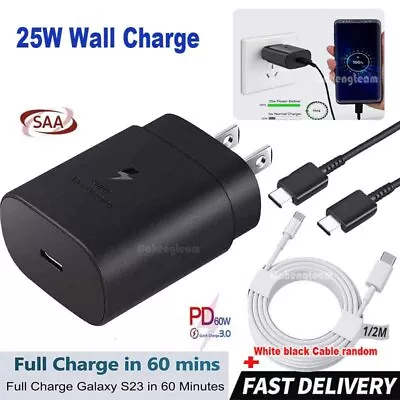 25/45W Fast Wall Charger Type C Cable For Samsung Galaxy S22 S23 Ultra IPhone 15 • $16.99