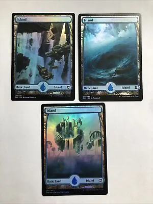 Island Foil X3 Zendikar Rising Ex +/NM Condition See Front/back Pics • $2.39