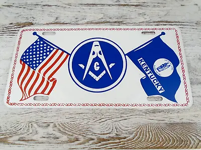 Kentucky Masons Freemasonry Masonic Booster License Plate Tag Sign Vintage • $14.75