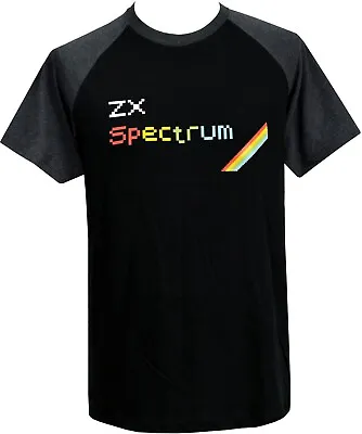 Mens Retro Raglan T-Shirt ZX Spectrum Sinclair 8-Bit Vintage Computer Gaming • £21.95