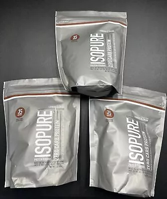 3 X Isopure Zero Carb Protein Powder Cookies & Cream 1 Lb (454 G) Exp 6/2025 • $75