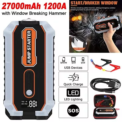 1200A Car Jump Starter Pack Booster Battery Charger Emergency Power Bank 12V NEW • £32.39