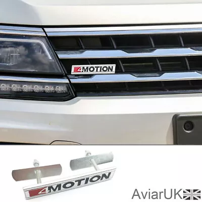 £12.95 • Buy 4MOTION VW 3D Grill Badge Emblem Chrome Golf Tiguan Transporter Touareg 4 MOTION