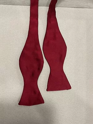 Rare Red Brooks Brothers Self Tie Butterfly Adjustable Bow Tie Tuxedo Silk NEW • $24.99