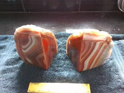 £35 • Buy Quartz Agate Bookends
