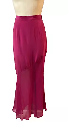 KAIN Label Made In USA 100% Silk Maxi Mermaid Slip Skirt Size S Bias Cut Waist • $79.99