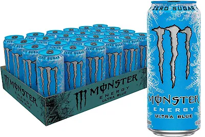 Monster Energy Ultra Blue Sugar Free Energy Drink 16 Ounce (Pack Of 24) • $59.99