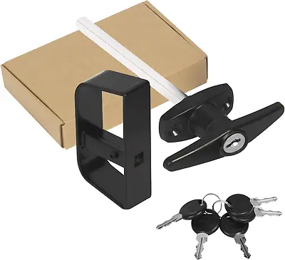 Shed Door Latch T-Handle Lock Kit With 5 Keys Set 4½  And 5½  Stem Storage Barn • $20.46