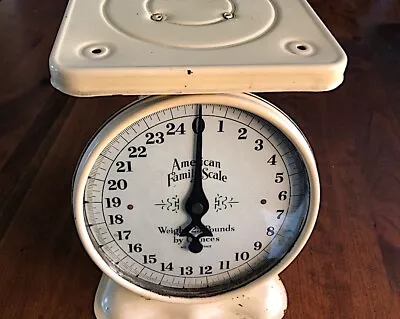 Vintage American Family Scale Cream VG Cond Weighs Up To 25 Lbs • $40