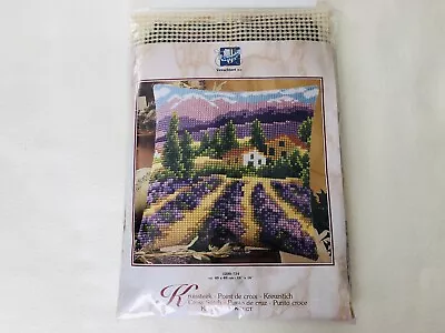 Vervaco Cross Stitch Kit “Lavender Field” Tapestry Cushion Cover Front 40x40cm • £25