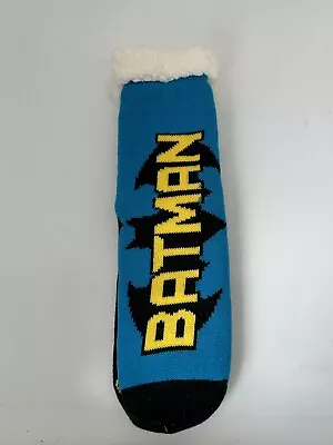 Batman DC Sherpa Lined Socks With Non Slip Bottoms One Size Fits Most NWT • $9.99