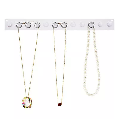 Wall Storage Jewellery Hook Wall Mounted Clear Acrylic Necklace Hanger Wall Rack • $18.03