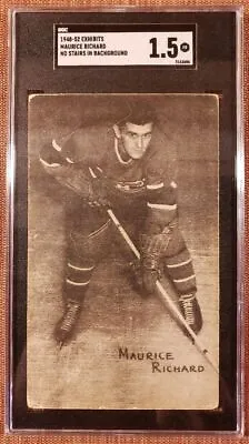 1948 Exhibits Maurice Richard Montreal Canadiens Rookie Hockey Card SGC 1.5 RC • $1295