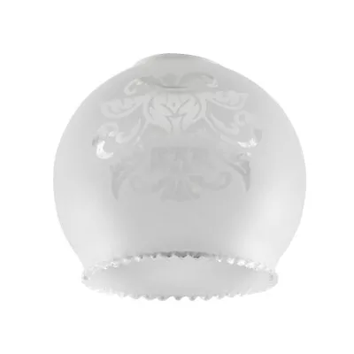 Set Of 3 White Ceiling Light Shades Traditional Glass Floral Design Lampshades • £17.99