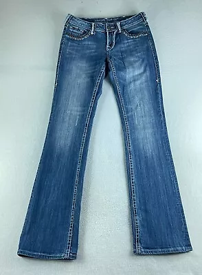 Cowgirl Tuff Women Jeans Blue Tag Size 28 (29x35) Low Rise Bootcut Denim • $40.78