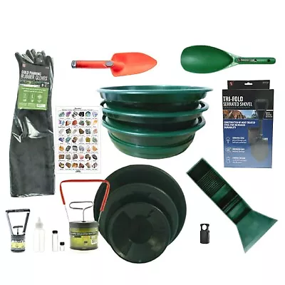 $162.74 • Buy 18 Piece Deluxe GOLD MINER'S Mining Kit W/ Pocket Sluice, Shovels, Pans & More!