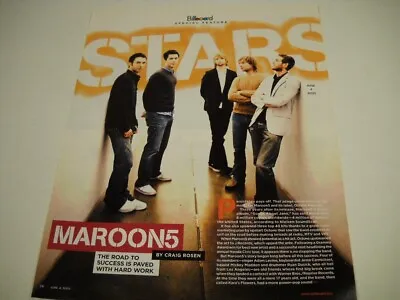 MAROON 5 Are STARS 2005 Promo Poster Ad ...Road To Success Paved With Hard Work  • $9.95