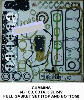 Fit For Cummins 6bt 6b 6bta 5.9l 24v Full Gasket Set 6 Clyinder Kit Timing Set • $135.89