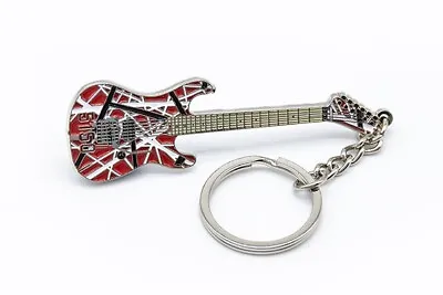 Van Halen Replica Metal Guitar Keyring - Music Gift - Music Guitar Keyring • £8.49