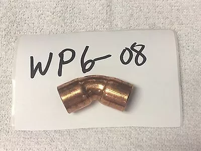 Copper Fitting 45 Degree  For 5/8  O.D. Tubing (1) ONE Part# WP6-08  • $2.95