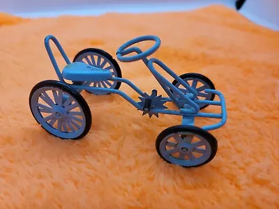 Vintage Metal Go Cart / 4 Wheels Spinning Bicycle Kart Toy • $34.95